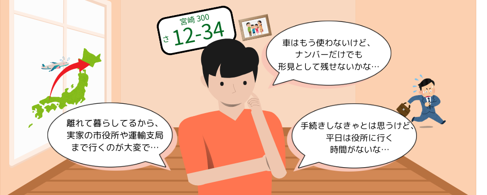 くるまの相続手続きの代表的なお悩みのイメージ